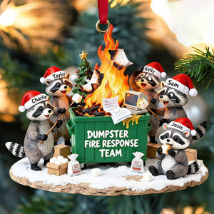 2025 Dumpster on Fire Response Team Christmas Ornament Funny 2025 Dumpster Fine Holiday Gift for Co-Workers & Friends