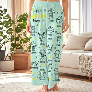 This Grandpa Dad Belongs To Pajama Pants, Custom Name Christmas Gift Grandpa Gift Custom Christmas Gift For Grandpa Xmas Gift
