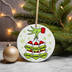 Personalized Family Christmas Ornament, Custom Family Members Ornament Christmas Tree Decoration
