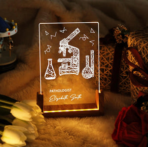 Personalized Stethoscope LED Lamp Gift for Doctors, Medical Students, Nurses, Custom Light for Office, Graduation