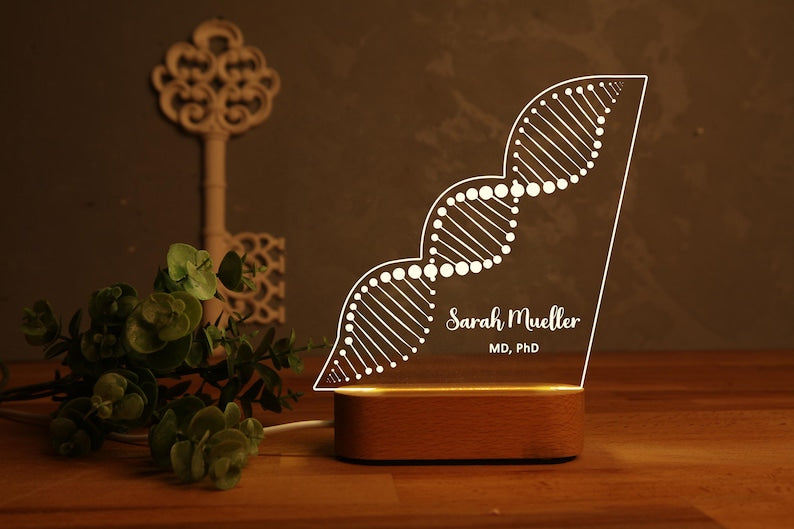 Personalized Stethoscope LED Lamp Gift for Doctors, Medical Students, Nurses, Custom Light for Office, Graduation