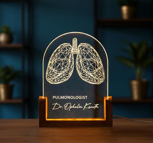 Personalized Stethoscope LED Lamp Gift for Doctors, Medical Students, Nurses, Custom Light for Office, Graduation