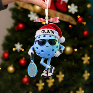 Custom Pickleball Christmas Ornament 2025, Personalized Christmas Gift for Pickleball Players, Lovers & Sports Fans, Unique X-Mas Gift