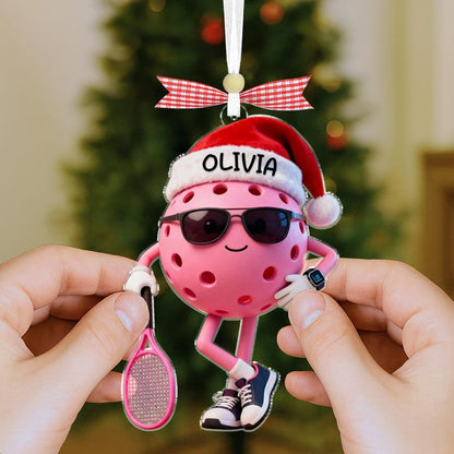 Custom Pickleball Christmas Ornament 2025, Personalized Christmas Gift for Pickleball Players, Lovers & Sports Fans, Unique X-Mas Gift