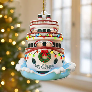 Personalized Cruise Ship Vacation Ornament, Cruise Ship Ornament, Personalized Vacation Ornament, Cruise Christmas Gift, Cruise Lover Gift