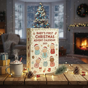 Baby's First Christmas Advent Calendar 2025, Custom Name Baby Advent, 24 Days Blind Box Gift for Newborn, Holiday Keepsake Box