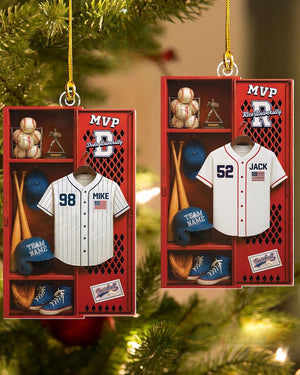 Personalized Baseball Player Christmas 2D Ornament, Baseball Ornament, Baseball Team Keepsake, Baseball Team Gift, Christmas Gifts