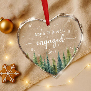 Our First Christmas Engaged Ornament, Engaged Christmas Ornament, Custom Engagement Keepsake, Personalized First Christmas Engaged Ornament