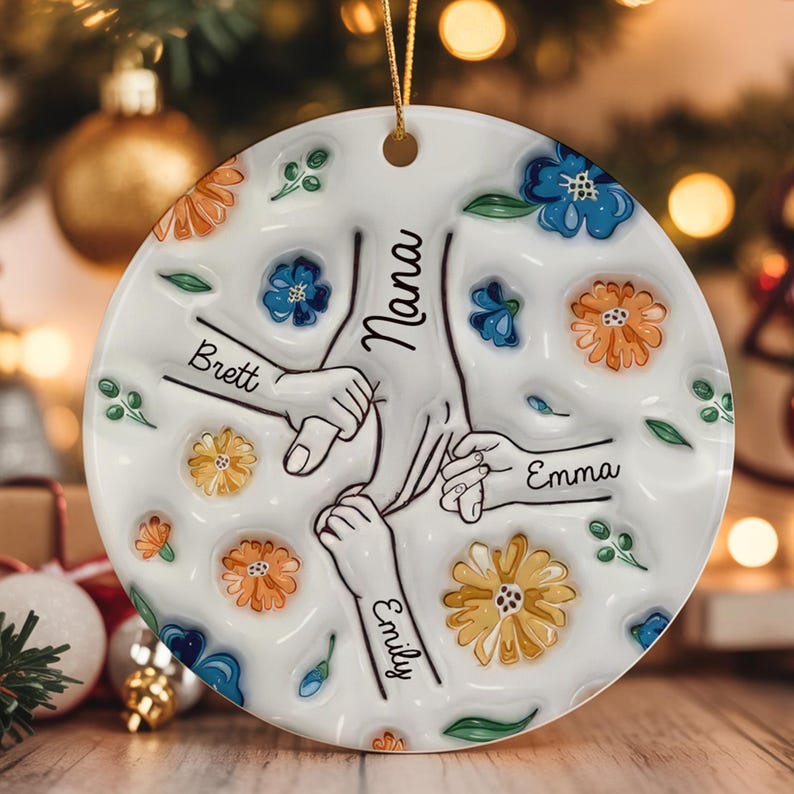 Personalized Grandma Christmas Ornament 2026, Holding Nana s Hand Christmas Ornament 2026, Hold My Hand, Hold My Heart, Gift For Nana