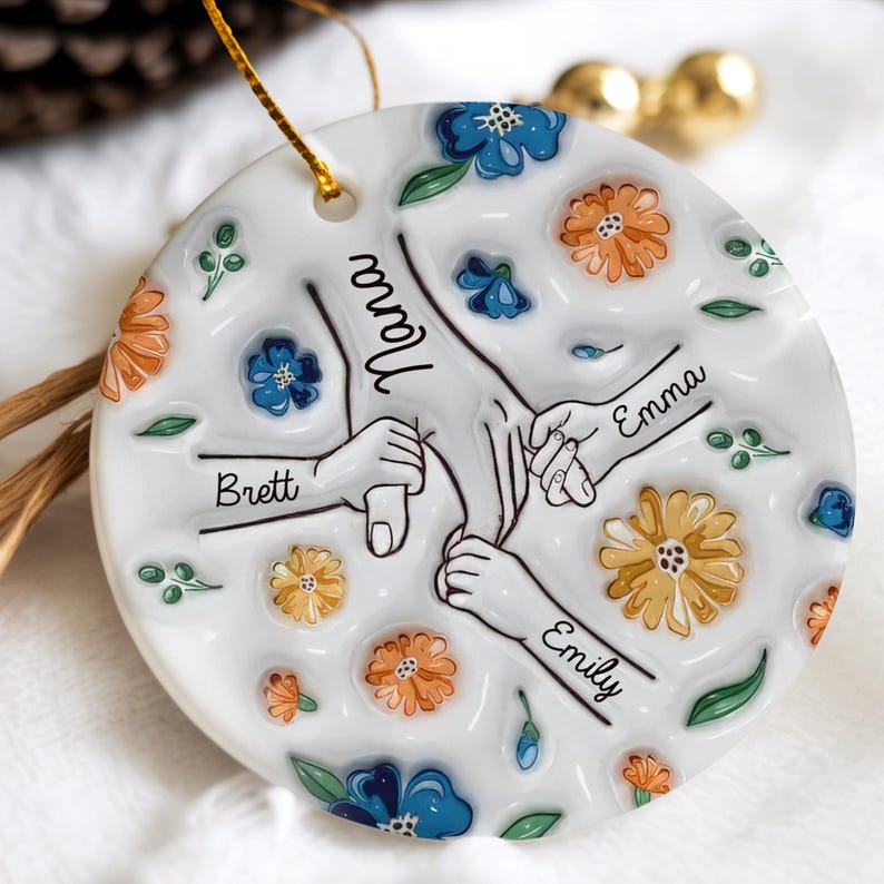 Personalized Grandma Christmas Ornament 2026, Holding Nana s Hand Christmas Ornament 2026, Hold My Hand, Hold My Heart, Gift For Nana