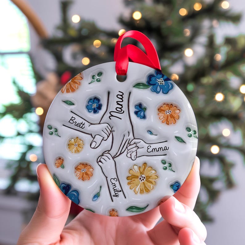Personalized Grandma Christmas Ornament 2026, Holding Nana s Hand Christmas Ornament 2026, Hold My Hand, Hold My Heart, Gift For Nana