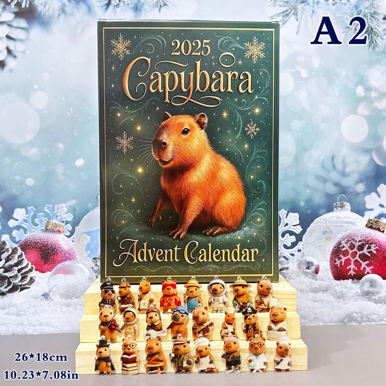 Emotional Support Advent Calendar,Capybara/National Parks Advent Calendar,Christmas Tree Ornaments;Acrylic Charm Countdown,Kids Surprise Box