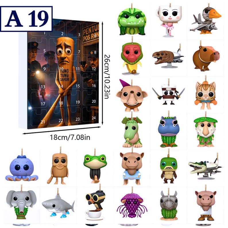 Emotional Support Advent Calendar,Capybara/National Parks Advent Calendar,Christmas Tree Ornaments;Acrylic Charm Countdown,Kids Surprise Box