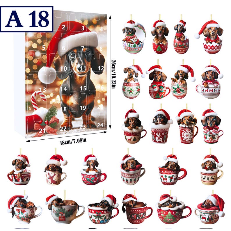 Emotional Support Advent Calendar,Capybara/National Parks Advent Calendar,Christmas Tree Ornaments;Acrylic Charm Countdown,Kids Surprise Box
