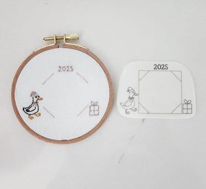 Ornament frame photo embroidery, personalized ornament Christmas tree embroidery