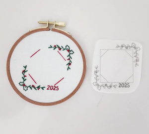 Ornament frame photo embroidery, personalized ornament Christmas tree embroidery