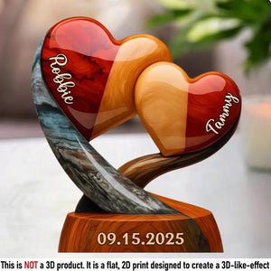 Personalized Couple Heart Acrylic Plaque Custom Names & Date