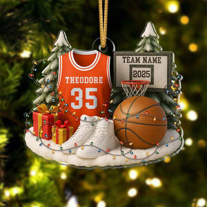 Personalized Basketball Ornament 2025 Custom Jersey Keepsake