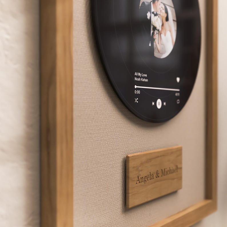 Personalised Record Display - Bride and Groom - Couple Gift - Wedding Gift - Wedding Couple Print - Mr and Mrs Gift - Husband and Wife Gift