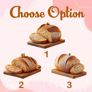 Bread Loaf Christmas Ornament, Artisan Sourdough on Wooden Board, Personalized Name Year, Baker Gift, Kitchen Style, Xmas Tree Decor 2025