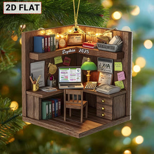 Accountant Office Ornament Personalized, CPA Gift, Bookkeeping Lover Christmas Keepsake, Finance Professional Ornament, Tax Expert Ornament