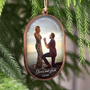 First Christmas Married Ornament With Photo - Personalized Christmas Keepsake - Wedding Christmas Gift 2025