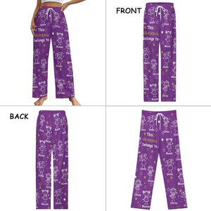 This Grandpa Dad PAPA Belongs To Pet,Personalized Pajama Pants,Custom Name Pajamas Pants,Grandna Gift,Christmas Gifts for Grandpa,Xmas gifts