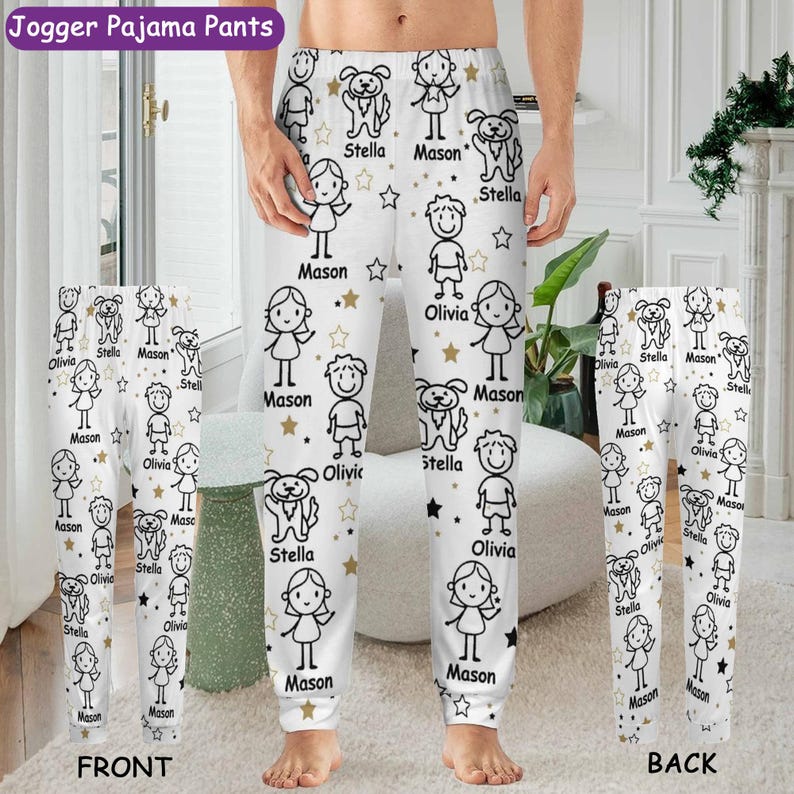 This Grandpa Dad PAPA Belongs To Pet,Personalized Pajama Pants,Custom Name Pajamas Pants,Grandna Gift,Christmas Gifts for Grandpa,Xmas gifts