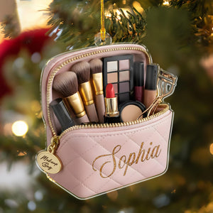 Personalized Makeup Ornament 2025: Beauty Bag Keepsake, Christmas Gift Makeup Lovers