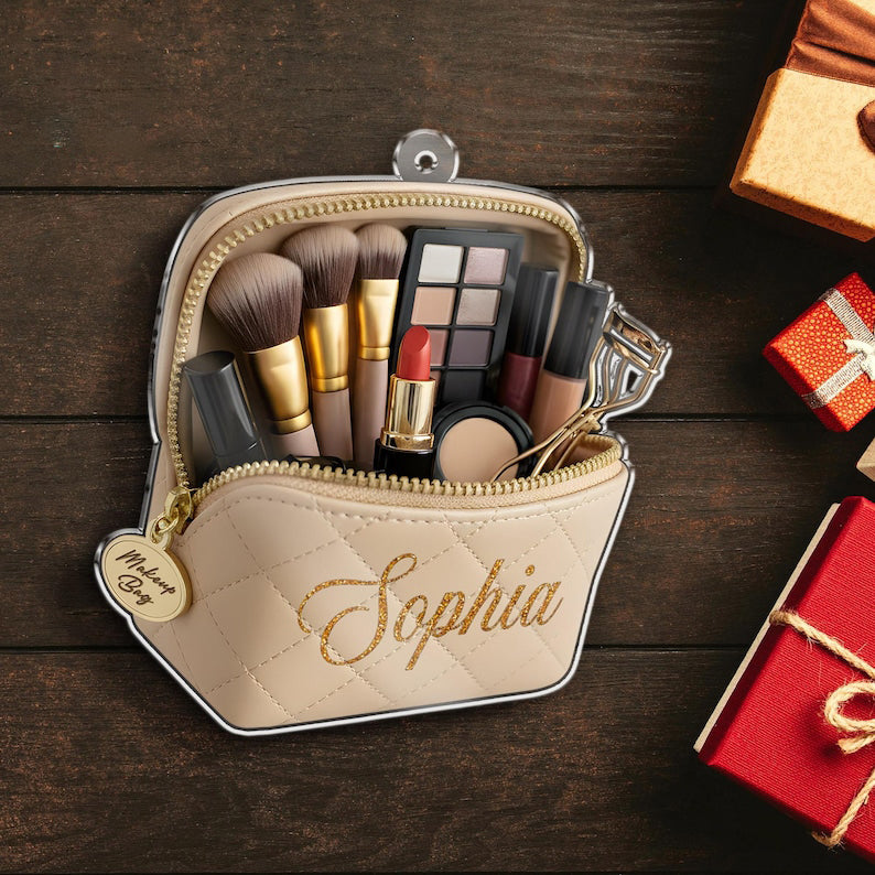 Personalized Makeup Ornament 2025: Beauty Bag Keepsake, Christmas Gift Makeup Lovers