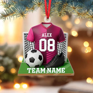 Personalized Soccer Player Ornament, Sport Christmas Ornament, Soccer Fan Gift, Soccer Team Gift, Soccer Coach Gift, Team Christmas Gifts
