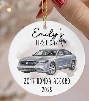 Custom First Car Christmas Ornament for First Car Photo Keepsake Custom New Car Ornament for New Driver Gift Personalized First Car Ornament