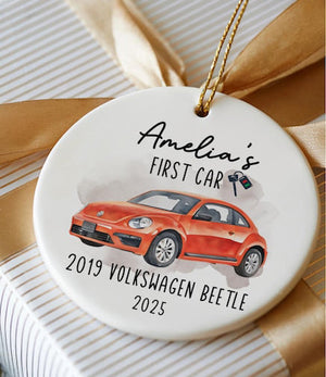 Custom First Car Christmas Ornament for First Car Photo Keepsake Custom New Car Ornament for New Driver Gift Personalized First Car Ornament