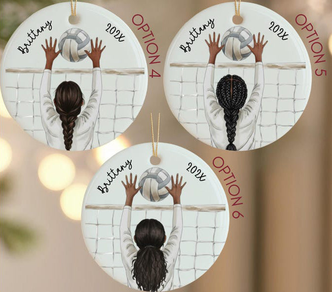 Personalized Volleyball Ornament for Volleyball Team, Custom Christmas Ornament for Volleyball Player, Girl Volleyball Team Gift for Coach