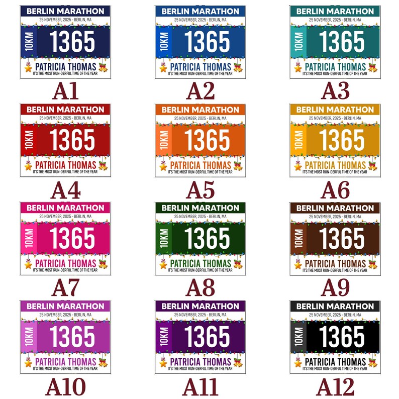 Personalized Race Bib Ornament, Custom Acrylic Running Keepsake, Runner Christmas Gift, Marathon Runner Ornament, Marathon Lover Gift