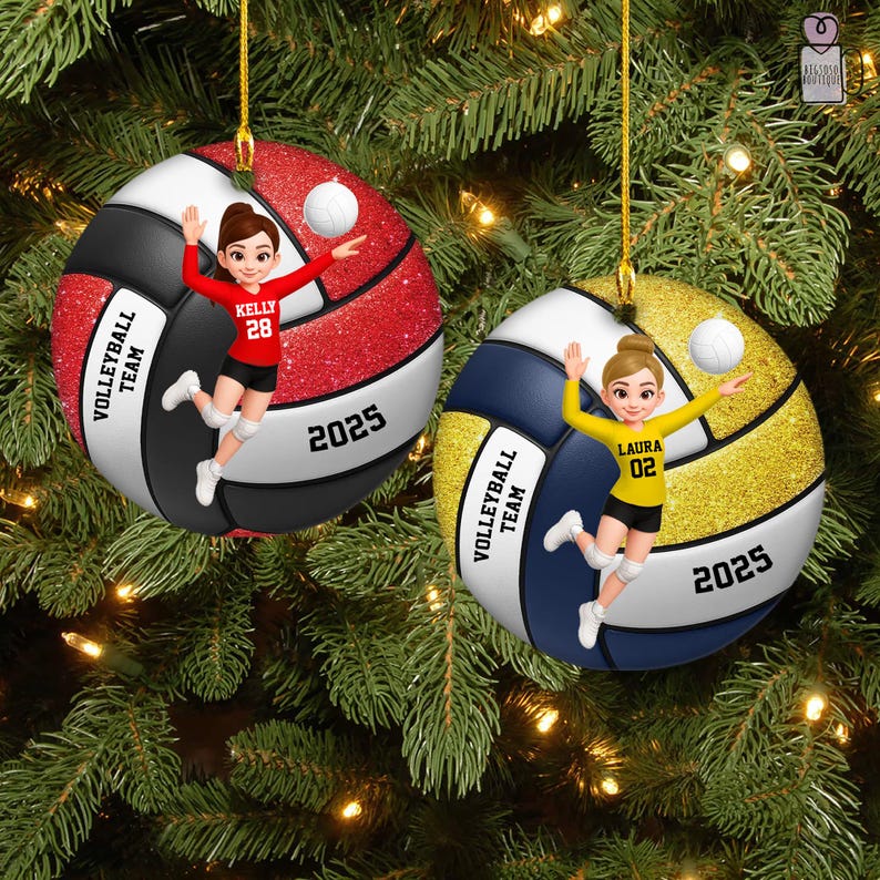 Personalized Volleyball Player Ornament, Gift For Sport Lover, Volleyball Team Gift, Volleyball Senior Christmas Gift, Sport Fan Ornament