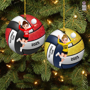 Personalized Volleyball Player Ornament, Gift For Sport Lover, Volleyball Team Gift, Volleyball Senior Christmas Gift, Sport Fan Ornament