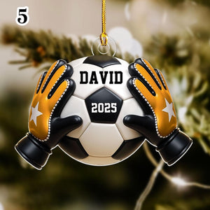 Goal Keeper Christmas Ornament, Custom Soccer Ornament, Sport Christmas Ornament, Personalized Soccer Ornament, Soccer Gift,Goal Keeper Gift