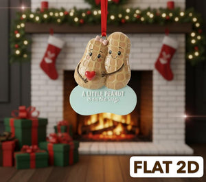 Personalized Peanut Expecting Parents Christmas Ornament, Baby Arriving Ornament, Pregnancy Christmas Ornament, Couple Keepsake, Peanut Gift