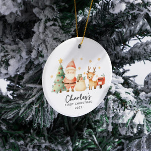 My First Christmas Bauble, Custom Baby 1st Christmas Ornament 2025, Ceramic Christmas Keepsake, New Baby Christmas Gift, New Mother Gift