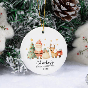 My First Christmas Bauble, Custom Baby 1st Christmas Ornament 2025, Ceramic Christmas Keepsake, New Baby Christmas Gift, New Mother Gift