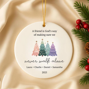 Personalized Best Friends Ornament, Custom Besties Ornament, Friendship Ornament, BFF Christmas Tree Keepsake, Christmas Gift for Friends
