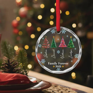 Personalized Friends Forever Glass Ornament, Best Friend Christmas Gift, Friendship Tree Decoration, Holiday Keepsake For Her, Xmas Gifts