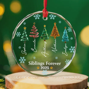 Personalized Friends Forever Glass Ornament, Best Friend Christmas Gift, Friendship Tree Decoration, Holiday Keepsake For Her, Xmas Gifts