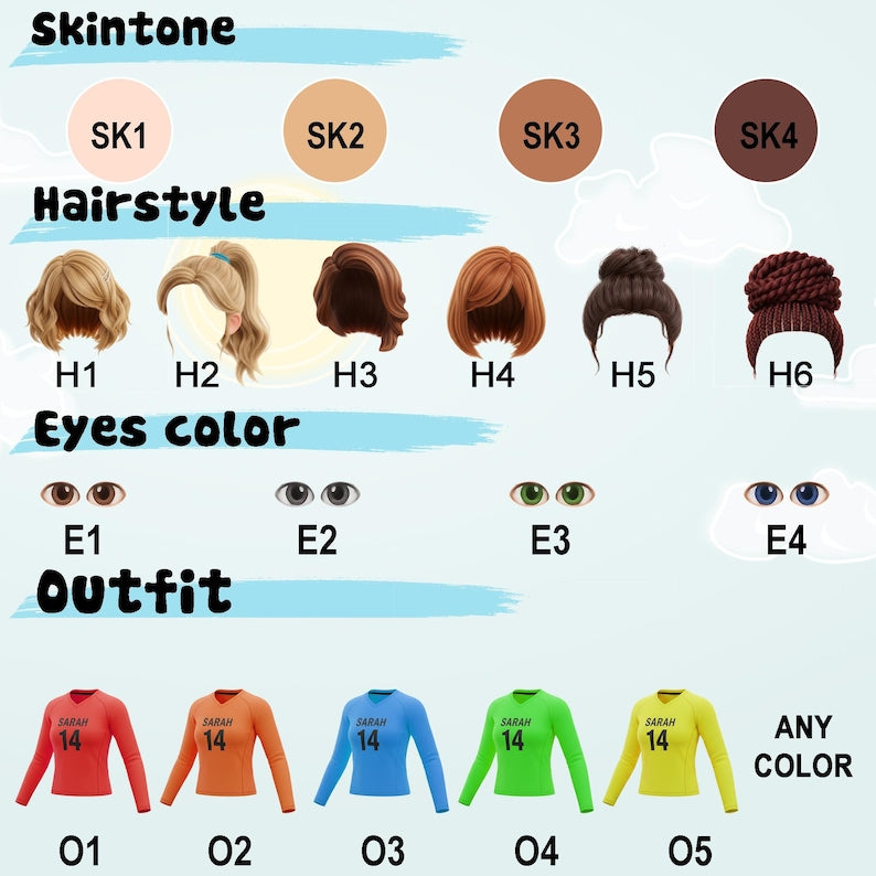 Personalized Volleyball Girl Ornament Custom Name & Number, Sports Player Christmas Gift, 2025 Team Keepsake