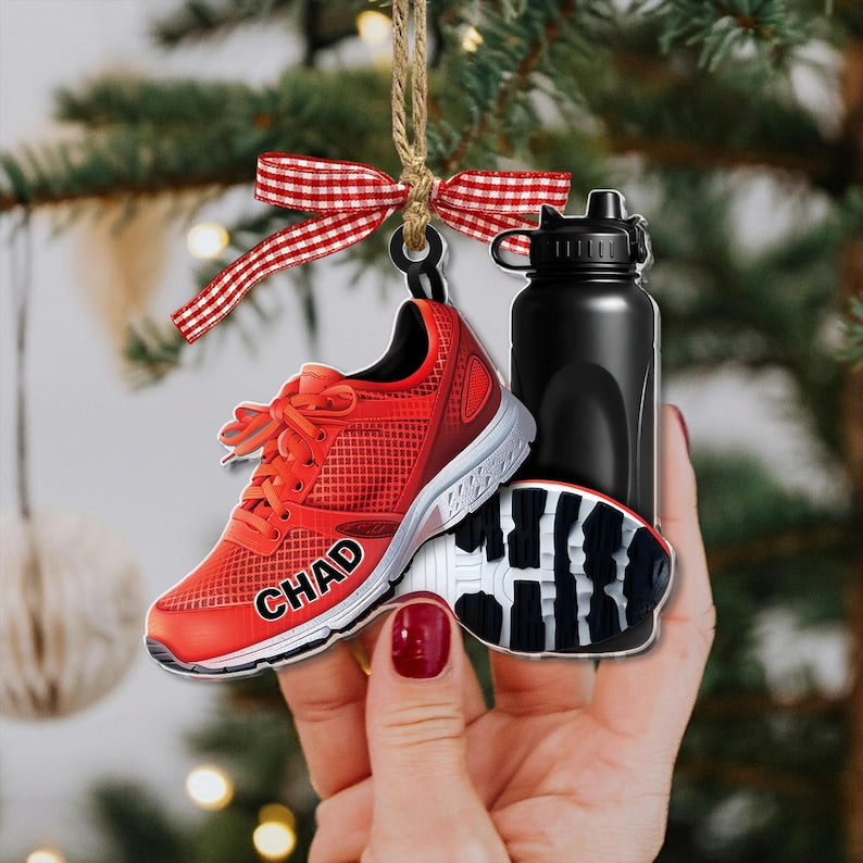 Custom Runner Shoes Ornament: Marathon Ornament, Running Christmas Gift