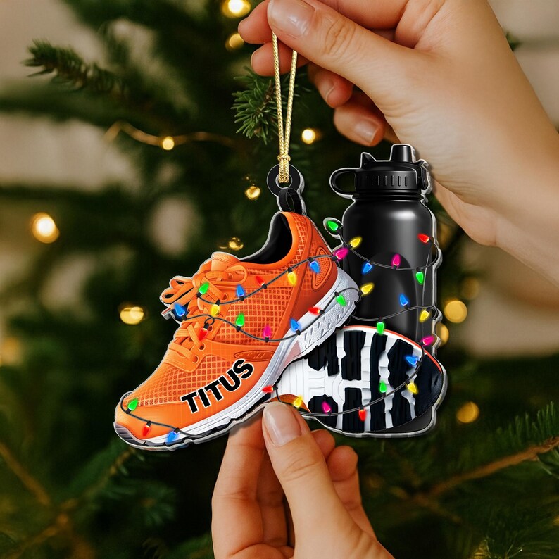 Custom Runner Shoes Ornament: Marathon Ornament, Running Christmas Gift