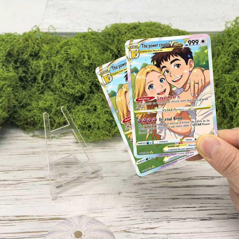 Custom Poke Anniversary Card, Personalized Poke Card For Couple, Acrylic Metal Poke Card,Gift For Him Her, Wedding Birthday Gift, Poke Gift