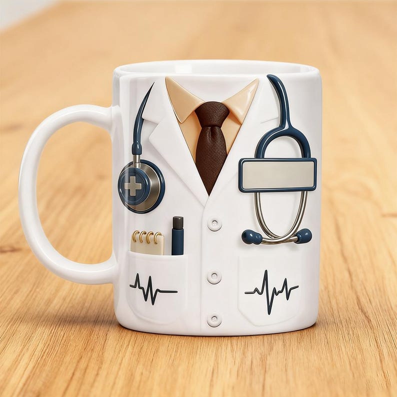 Custom Doctor Mug with Name Personalized Medical Gift, Doctor Appreciation Mug, Doctor Graduation Gift, Nurse & Physician Cup