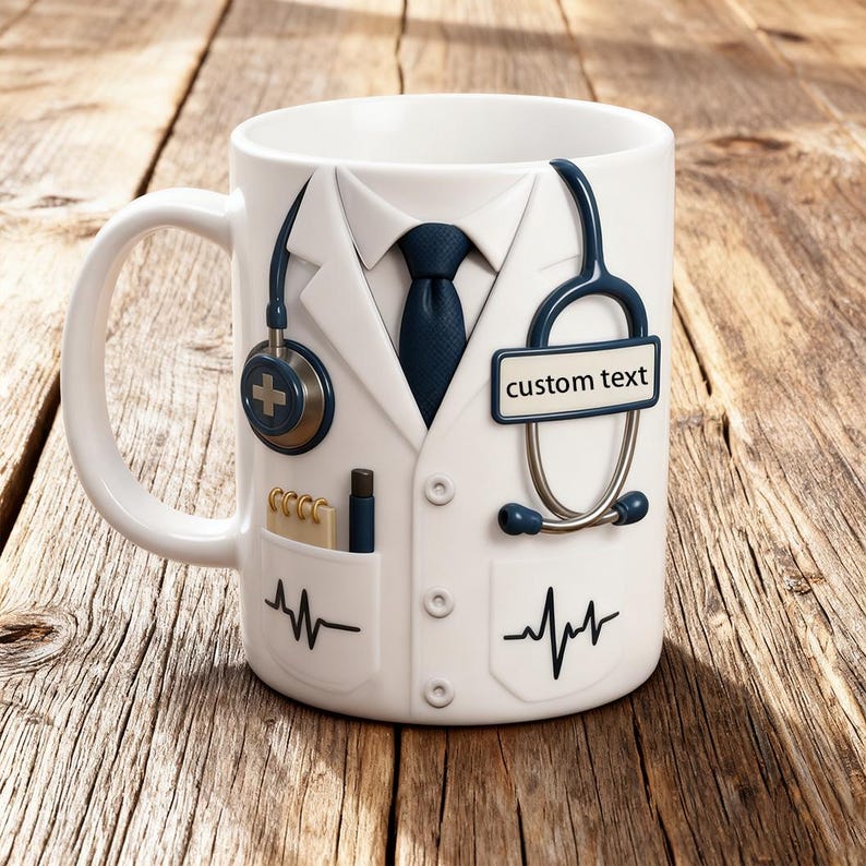 Custom Doctor Mug with Name Personalized Medical Gift, Doctor Appreciation Mug, Doctor Graduation Gift, Nurse & Physician Cup